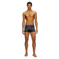 DIESEL mens boxer shorts, 3-pack - DAMIEN-UTLT, cotton stretch, plain/patterned Black/blue M (Medium)