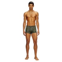 DIESEL Herren Boxershorts, 3er Pack - DAMIEN-UTLT, Cotton Stretch, uni/gemustert Schwarz/Braun/Grün 2XL