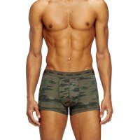 DIESEL Herren Boxershorts, 3er Pack - DAMIEN-UTLT, Cotton Stretch, uni/gemustert Schwarz/Braun/Grün 2XL