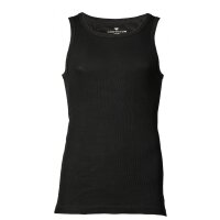 TOM TAILOR Herren Tanktop, 2er Pack - Unterhemd, Garron S, einfarbig Schwarz M