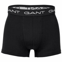 GANT Herren Boxershorts, 7er Pack - Trunk 7-Pack, Cotton Stretch, einfarbig Schwarz M