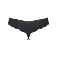 Sloggi Damen String, 4er Pack - Zero Microfibre 2.0 Hipstring, Mikrofaser, einfarbig Schwarz XS