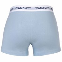 GANT Herren Boxershorts, 3er Pack - Trunk 3-Pack, Logo, einfarbig Blau M