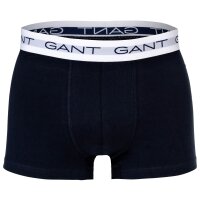 GANT Herren Boxershorts, 3er Pack - Trunk 3-Pack, Logo, einfarbig Blau M