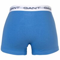 GANT Herren Boxershorts, 3er Pack - Trunk 3-Pack, Logo, einfarbig Blau M