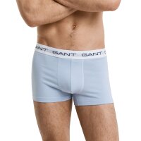 GANT mens boxer shorts, 3-pack - Trunk 3-pack, logo, single-coloured Blue M (Medium)