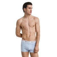 GANT mens boxer shorts, 3-pack - Trunk 3-pack, logo, single-coloured Blue M (Medium)