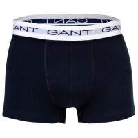 GANT mens boxer shorts, 3-pack - Trunk 3-pack, logo, single-coloured Black/White/Red/Blue M (Medium)