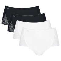 Sloggi Ladies Briefs - Maxi, Pure Sense Luxe, 4 Pack, Plain White/black 12