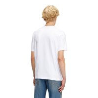 DIESEL Mens T-shirt - T-ADJUST-Q7, short sleeve, round neck, logo, cotton, uni White S (Small)
