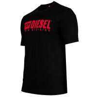 DIESEL Herren T-Shirt - T-ADJUST-Q7, Kurzarm, Rundhals, Logo, Baumwolle, uni Schwarz M