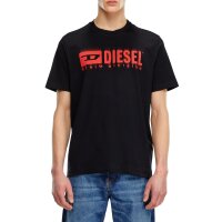 DIESEL Herren T-Shirt - T-ADJUST-Q7, Kurzarm, Rundhals, Logo, Baumwolle, uni Schwarz M
