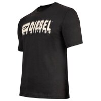 DIESEL Herren T-Shirt - T-ADJUST-Q7, Kurzarm, Rundhals, Logo, Baumwolle, uni Grau S