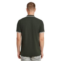 G-STAR mens polo shirt - Dunda Slim Stripe Polo, button placket, organic cotton Dark grey 2XL (XX-Large)