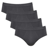 Sloggi Mens Briefs, 4-Pack - 24/7 Midi, Underwear, Underpants, Cotton, Logo, solid color Black L (Large)