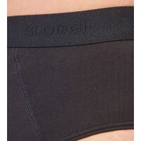 Sloggi Mens Briefs, 4-Pack - 24/7 Midi, Underwear, Underpants, Cotton, Logo, solid color Black L (Large)