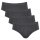 Sloggi Mens Briefs, 4-Pack - 24/7 Midi, Underwear, Underpants, Cotton, Logo, solid color Black L (Large)