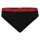 HUGO Damen Slips, 3er Pack - Brief Stripe, Unterwäsche, Baumwolle, Logo, einfarbig Schwarz/Rot XS