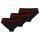 HUGO Ladies Briefs, 3 Pack - Brief Stripe, Underwear, Cotton, Logo, Solid Color Black/Red XS (X-Small)