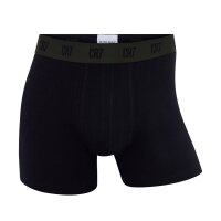 CR7 mens boxer shorts, 4-pack - camouflage, trunks, cotton stretch, logo waistband Black/Green S (Small)