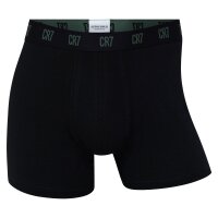 CR7 men boxer shorts, pack of 7 - trunks, cotton stretch, logo waistband Black/Green/Blue/Red S (Small)