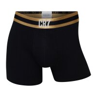 CR7 Herren Boxershorts, 10er Pack - Trunks, Cotton Stretch, Logobund Schwarz S