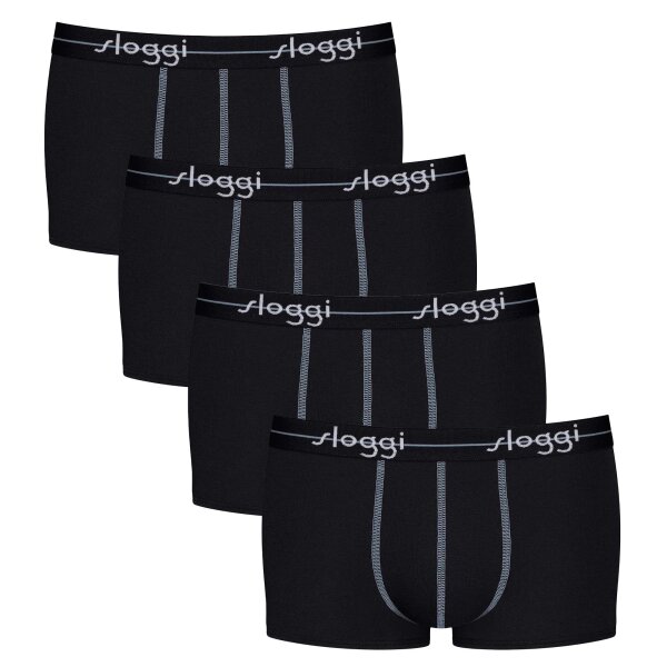 Sloggi mens hipster 4-pack - Start Hipster C4P box, boxer shorts, cotton Black M (Medium)