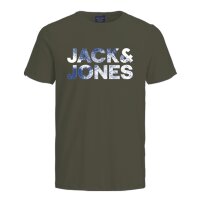 JACK&JONES mens T-shirt, 5-pack - JCODISTRESSED 5PK, short-sleeved, crew neck, cotton White/Blue/Black S (Small)