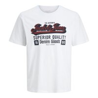 JACK&JONES Men T-shirt, 5-pack - JJELOGO TEE O-NECK 5PK, short-sleeved, round neck, cotton White/Blue/Black S (Small)