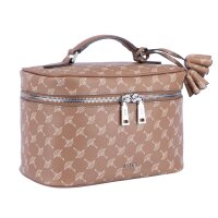 JOOP! Ladies Cosmetic Bag - Cortina 1.0 Flora Washbag mhz, Cornflower, Logo, 24x17x13cm (WxHxD) Light brown