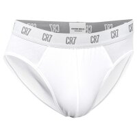 CR7 Mens Briefs, 6-pack - Briefs, Logo Waistband, Stretch Cotton White M (Medium)