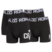 CR7 Boys Boxer Shorts, 4-Pack - Trunks, Cotton Stretch, Logo Waistband Black 104/110