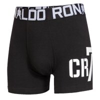 CR7 Jungen Boxershorts, 4er Pack - Trunks, Cotton Stretch, Logobund Schwarz 104/110