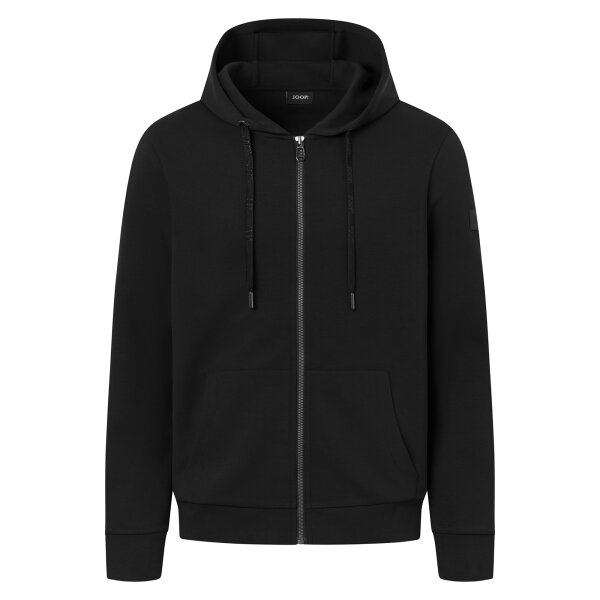 JOOP! Herren Sweatjacke mit Kapuze - Stratos, Reißverschluss, einfarbig Schwarz M