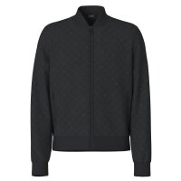 JOOP! men sweat jacket with stand-up collar - Barton, all-over logo, zip Black M (Medium)
