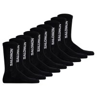 Salomon unisex socks, 9-pack - EVERYDAY CREW, terry cloth, support zone, logo Black 36-38 (UK 3,5-5)