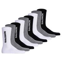 Salomon unisex socks, 9-pack - EVERYDAY CREW, terry cloth, support zone, logo Black/White/Grey 36-38 (UK 3,5-5)