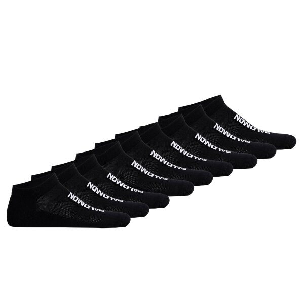 Salomon Unisex Sneakersocken, 9er Pack - EVERYDAY LOW, Mesh-Einsatz, atmungsaktiv, Logo Schwarz 36-38
