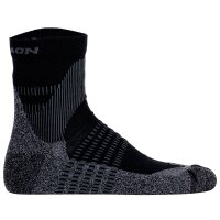 Salomon Unisex Quartersocken, 4er Pack - X ULTRA ACCESS QUARTER, Wandersocken, Merinowolle, atmungsaktiv Schwarz/Grau 36-38