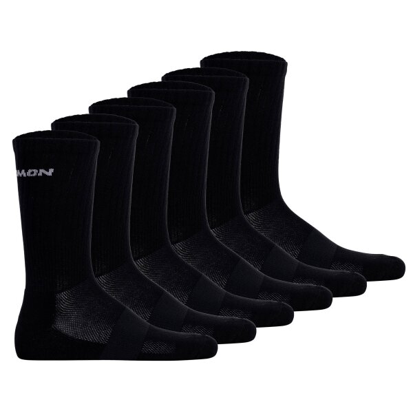 Salomon Unisex Socken, 6er Pack - EVASION CREW, Wandersocken, atmungsaktiv Schwarz 36-38