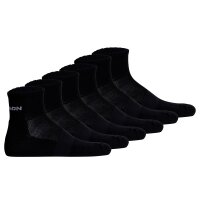 Salomon Unisex Quarter Socks, 6-pack - EVASION ANKLE, Hiking Socks, breathable Black 42-44 (UK 8,5-10)
