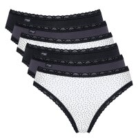 Sloggi Damen Tai, 6er Pack - 24/7 Weekend, Baumwoll Stretch