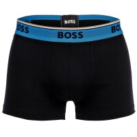 BOSS mens boxer shorts, 3-pack - Power Trunks, logo, cotton blend, single-coloured Black/Turquoise/Olive M (Medium)