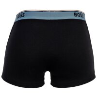 BOSS mens boxer shorts, 3-pack - Power Trunks, logo, cotton blend, single-coloured Black/Turquoise/Olive M (Medium)