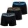 BOSS mens boxer shorts, 3-pack - Power Trunks, logo, cotton blend, single-coloured Black/Turquoise/Olive M (Medium)