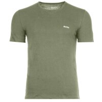 BOSS mens T-shirt, 3-pack - Classic, round neck, short sleeves, cotton Black/grey/olive S (Small)