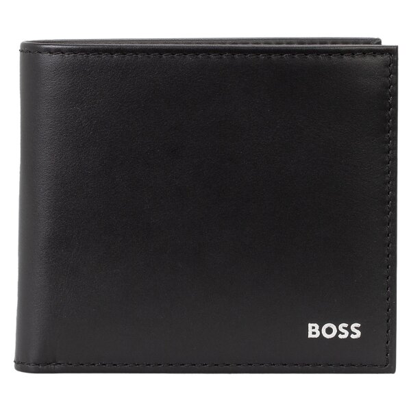 BOSS Herren Geldbörse - Randy 4cc Coin, Münzfach, Echtleder, 9,5x11x2cm (HxBxT) Schwarz