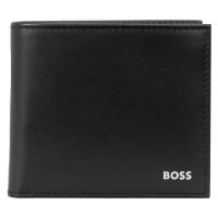 BOSS Herren Geldbörse - Randy 4cc Coin, Münzfach, Echtleder, 9,5x11x2cm (HxBxT) Schwarz