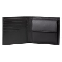 BOSS mens wallet - Randy N 4cc Coin, coin pocket, genuine leather, 9.5x11x2cm (HxWxD) Black