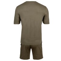 BOSS Herren Schlafanzug, kurz - Relax Short Set, 2-teilig, Shorty, Baumwolle Grün M